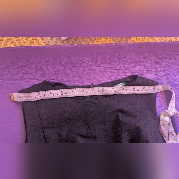 Benetton charcoal stretch shift dress size L - Picture 9 of 10